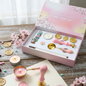 Coffret de pieces tampons et cires cacheter