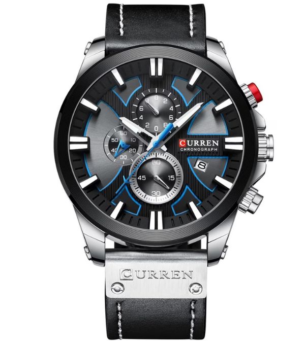Montre Homme Curren 8346 Noir Argent 1 Design sans titre jpg