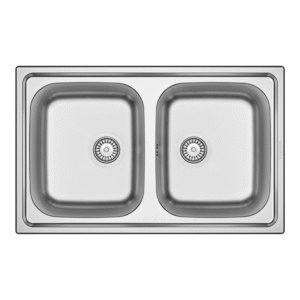 EVIER INOX DOUBLE BAC ENCASTRE png