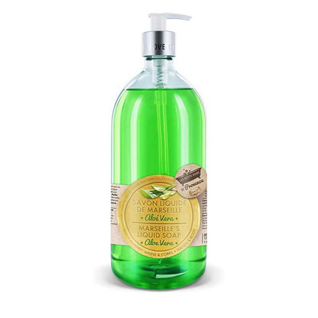 LES PETITS BAINS DE PROVENCE Savon Liquide Aloé Vera 1 Flacon savon liquide Alo Vera L