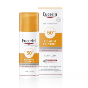 Fluide solaire Eucerin Sun Pigment Control SPF flacon