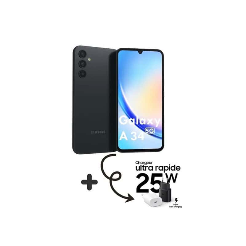 Smartphone Samsung Galaxy A34 5G (8+128Go) Graphite 1 Smartphone Samsung Galaxy A G (+Go) Graphite