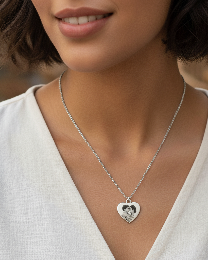 COLLIER PERSONNALISÉ PHOTO POUR FEMME COEUR 1 Generated Image September PM