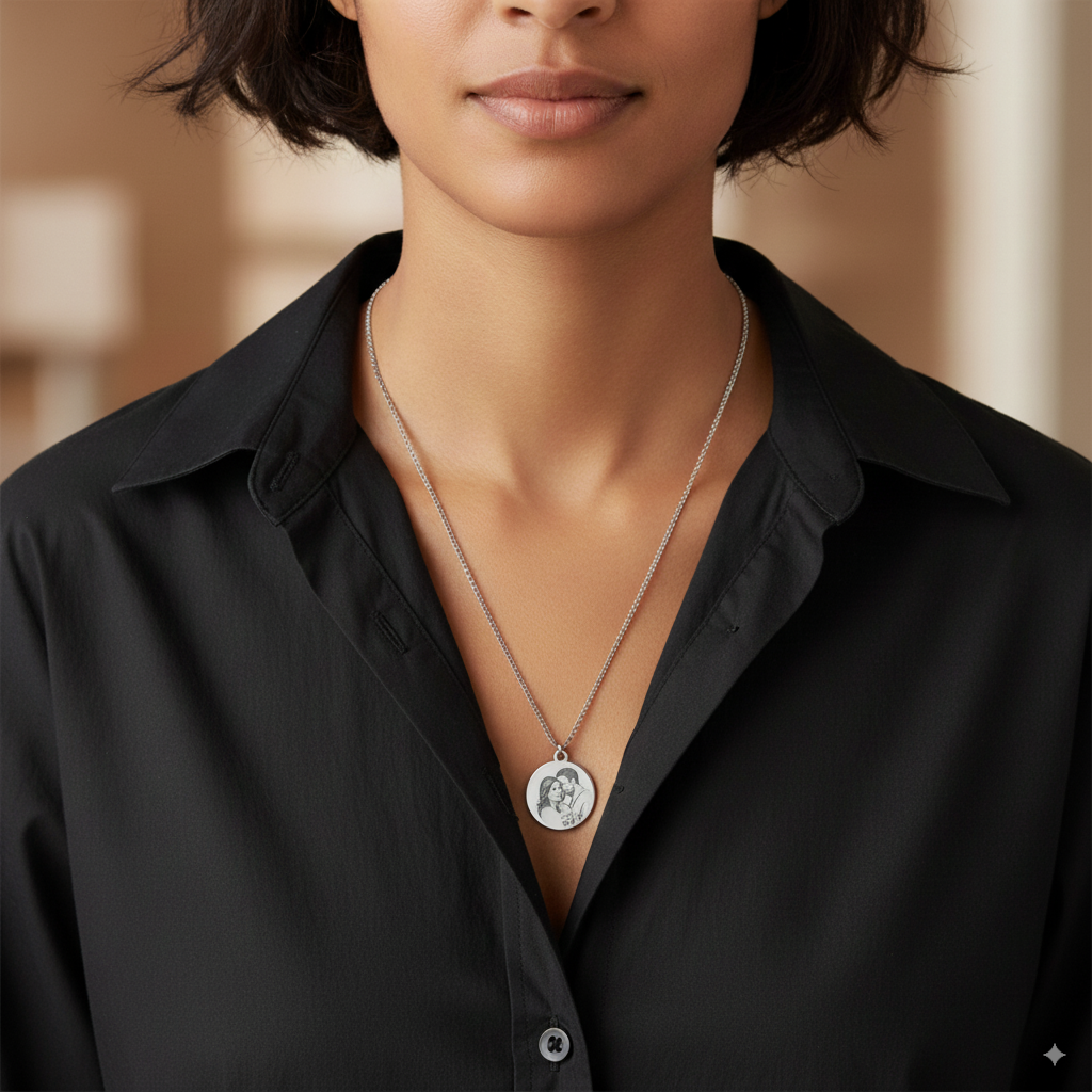 COLLIER PERSONNALISÉ PHOTO POUR FEMME 1 Generated Image September PM