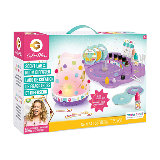 Laboratoire des senteurs et diffuseur Make It Real 1 GoldieBlox Scent Lab and Room Diffuser jpg