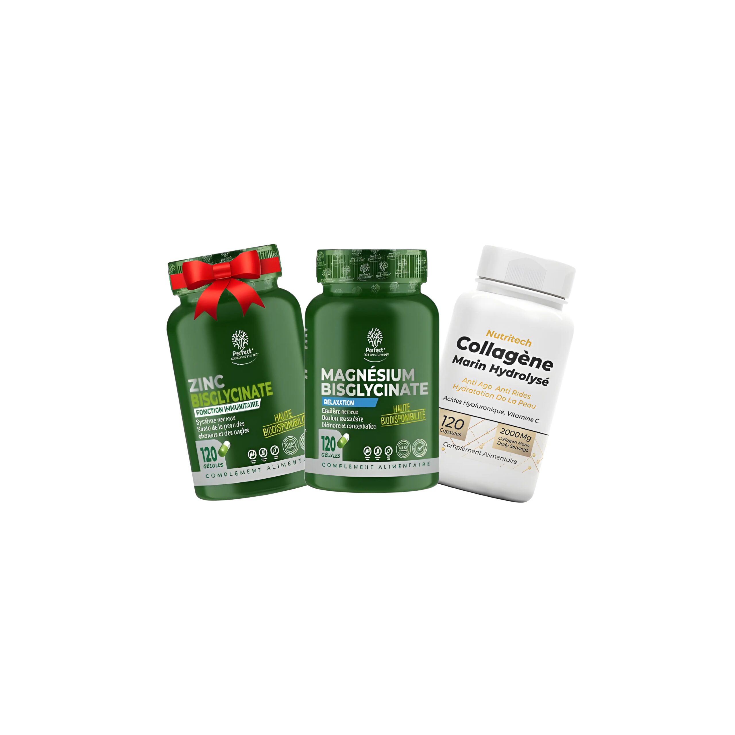 Health & Beauty – Pack Essentiel: zinc perfect 120 cap +magnésium perfect 120 cap + collagén nutritech 120 cap 1 Health Beauty Pack Essentiel Perfect Nutrition Labs