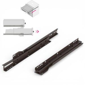 Jeu Coulisse a roulette pour Tiroir marron