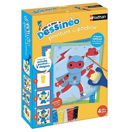 Kit creatif Dessineo Peinture au pochoir Nathan jpg