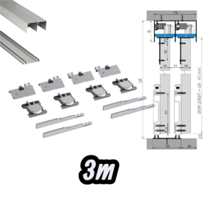 Kit Accessoires Dressing M SOFT Freins Complet Armoire Penderie