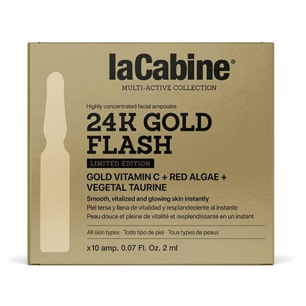 La Cabine Ampoules 24K Gold Flash Édition Limitée 10×2 ml (Emballages défectueux) 1 LA CABINE GOLD jpg