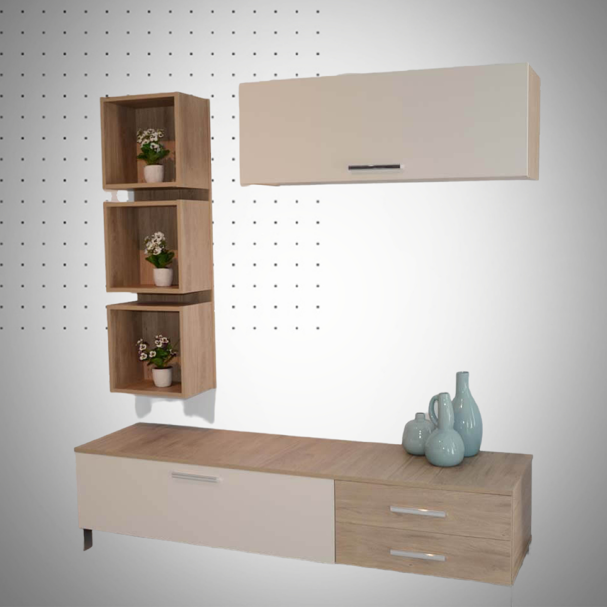 Meuble TV Living Florida – Denver & Beige 1 Meuble TV Living Florida – Denver &#; Beige