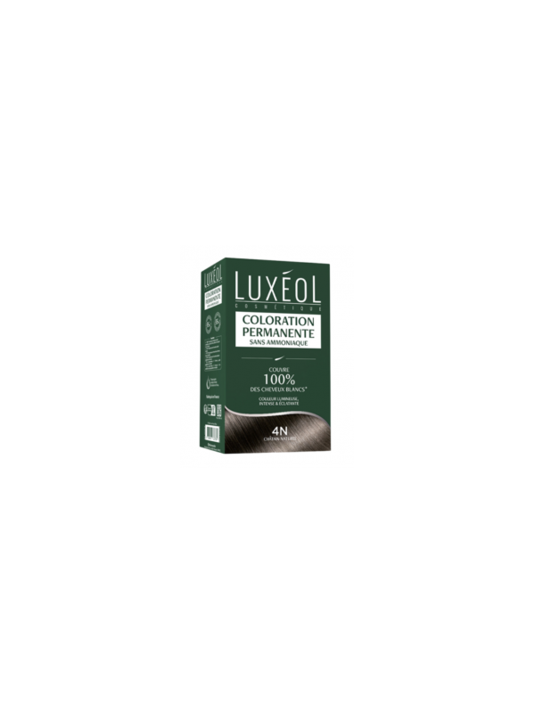 Luxéol Coloration Permanente 4N – Châtain Naturel 1 Luxeol Coloration Permanente N – Chatain Naturel png