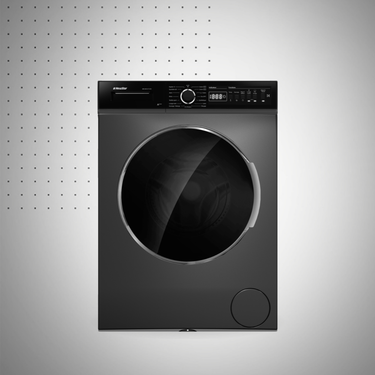 MACHINE À LAVER NEWSTAR MFA0812CT2DX 8KG – SILVER 1 MACHINE À LAVER NEWSTAR MFACTDX KG – SILVER