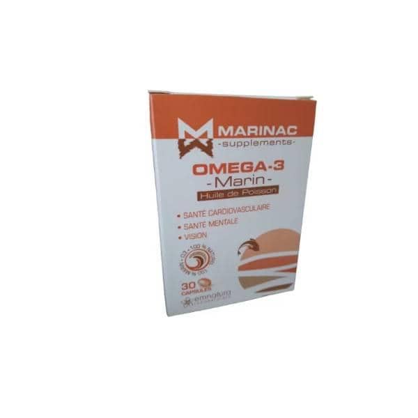 MARINAC Omega 3 Marin 30 Capsules (date proche 06/2026) 1 MARINAC OMEGA jpg