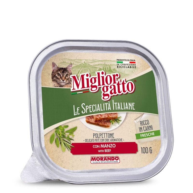 MIGLIOR GATTO LE SPECIALISTA PATE AU BOEUF 100GR 1 MG SI polpettone M