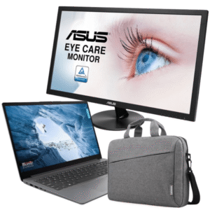 PACK PC PORTABLE LENOVO IdeaPad IAU I Go GO SSD GRIS +ECRAN ASUS VPDE ″