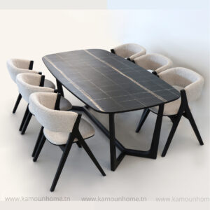 PACK TABLE ATLANTA BOIS SAHARA+ CHAISE REMY