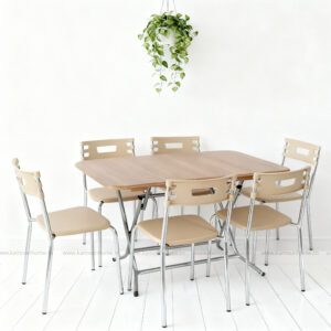 PACK TABLE PLAINTE X PVC TAUPE BRILLANT+CH CITY GEREGE