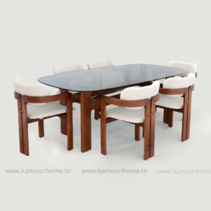 PACK TABLE PODIUM VERRE FUME+ CHAISE ORION