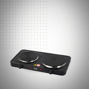 PLAQUE CHAUFFANTE DOUBLE NOIRE FLORIA