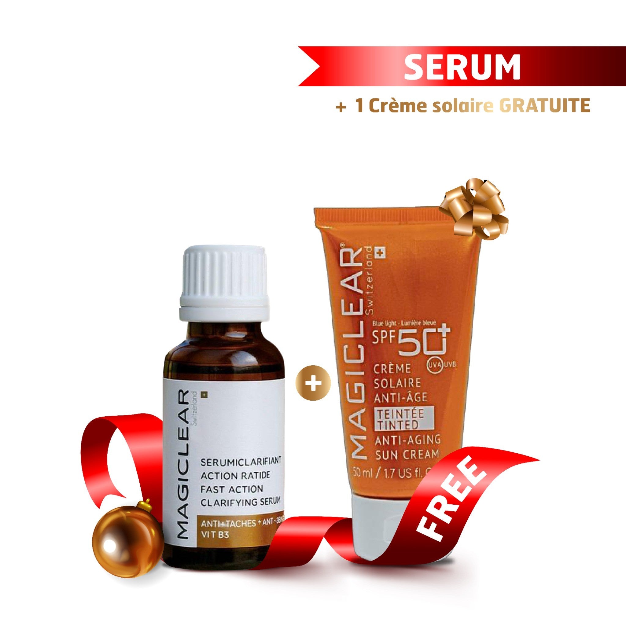 Pack Anti Taches S rum Clarifiant Cr me Solaire Teint e SPF Gratuite