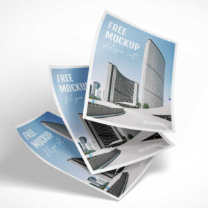 Paper Flyer Advertising PSD Mockup