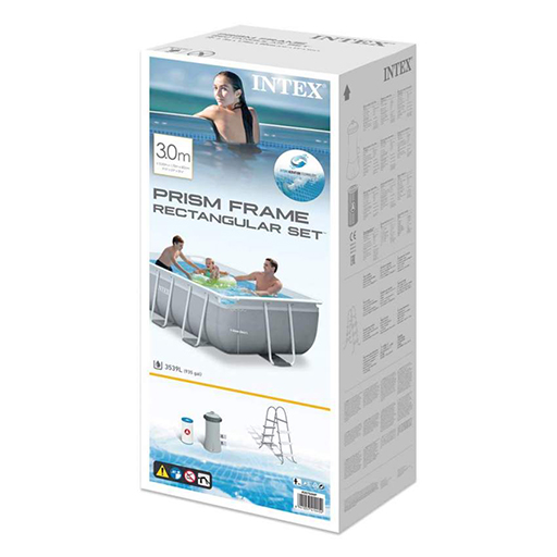 Piscine tubulaire rectangulaire 3X1,75X0,80m INTEX 1 Piscine prism frame rectangulaire intex jpg