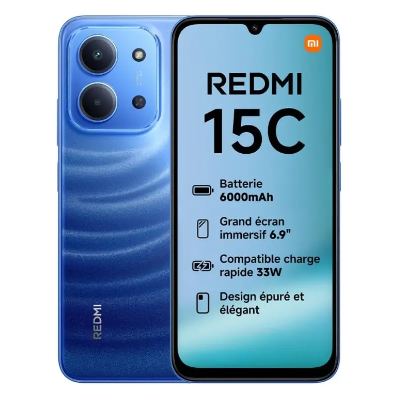 Xiaomi Redmi 15C – Smartphone 8+256Go Bleu 1 Xiaomi Redmi C &#; Smartphone +Go Bleu