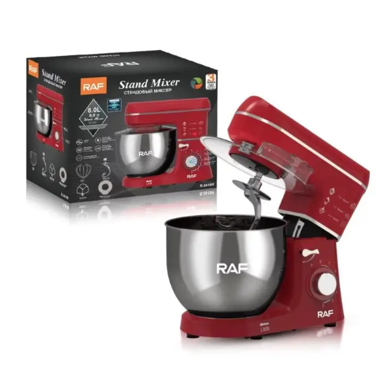 RAF R.6618R Robot Pétrin 8L 1400W Rouge 1 RAF R R Robot Pétrin L W Rouge