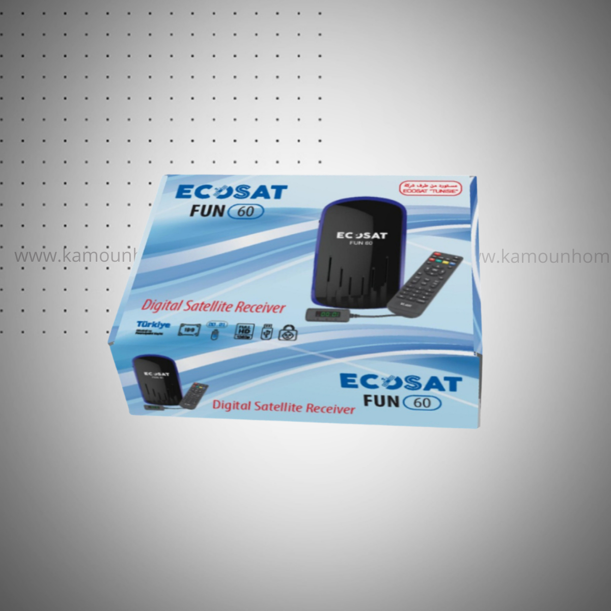 RÉCEPTEUR ECOSAT FUN 60 + 12 MOIS SHARING 1 RÉCEPTEUR ECOSAT FUN + MOIS SHARING