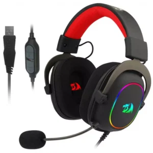 Redragon H Zeus X &# Micro Casque Gamer RGB USB Noir