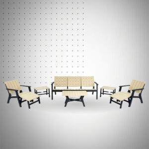 SALON CENTRAL PARK P « DIVAN P+FP+TABLE CP » NOIR/GREGE