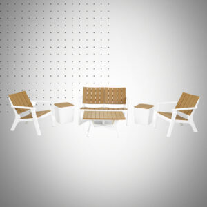 SALON CENTRAL PARK PLACES BOIS (TABOURETS COFFRES)