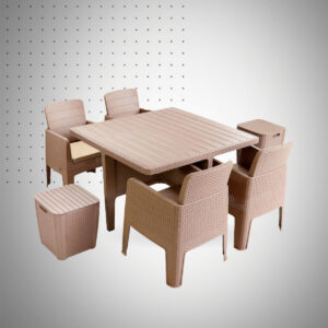 SALON GAMMARTH PLACES (TABOURETS COFFRES) TAUPE