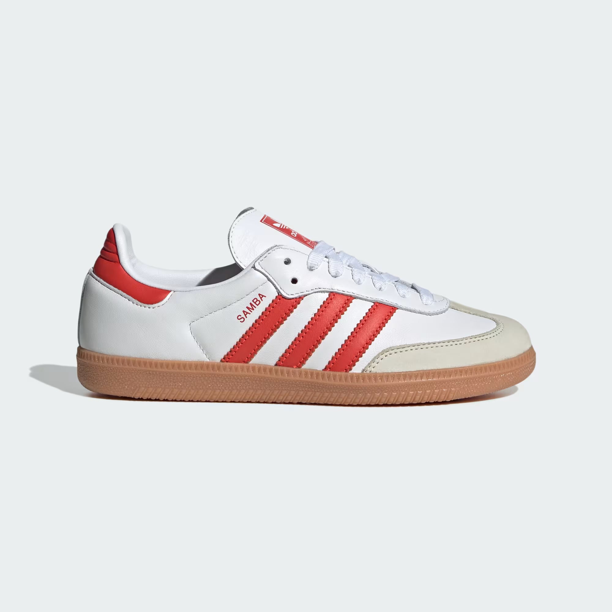 Chaussures Adidas Samba OG Blanc nuage / Rouge solaire / Blanc cassé 1 Samba OG Shoes White IF standard