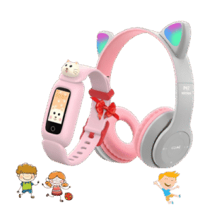 Pack kids Montre Connectée +Casque P Rose