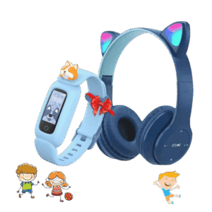 Pack kids Montre Connectée +Casque P Bleu