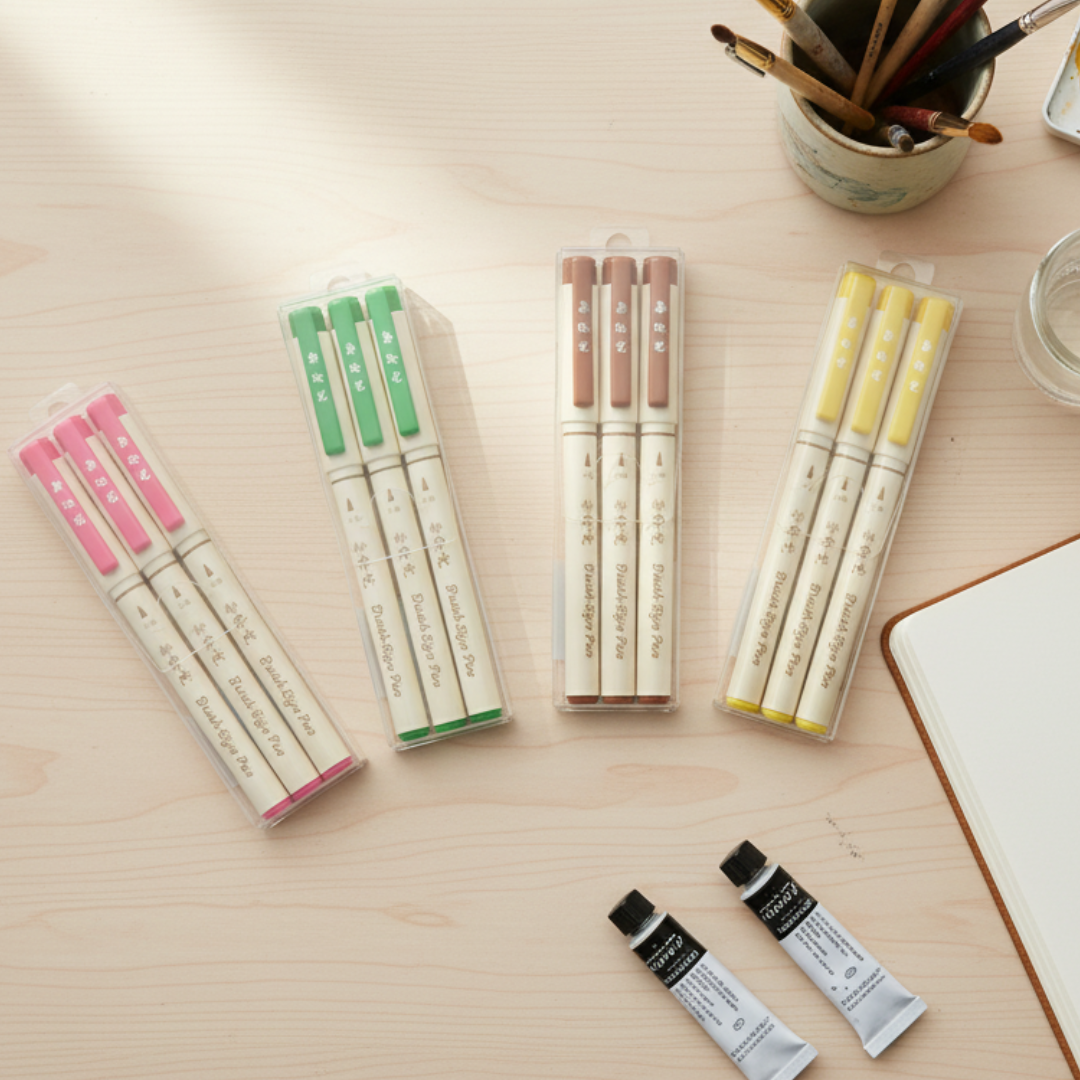 Set de 3 Stylos | Marqueurs Artistiques & Journal 1 Set de Stylos Marqueurs Artistiques Journal