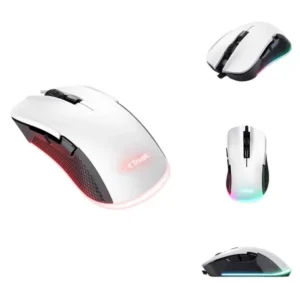 TRUST GXT W YBAR Souris Gamer Blanc