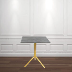 TABLE BISTROT NOA PIEDS X COMPACT SOCLE PEINTURE DORE