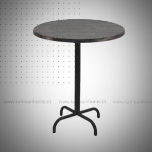 TABLE HAUTE D WZ SOCLE METALLIQUE EN TUBE ROND