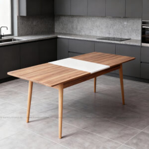 TABLE SALLE A MANGER EXTENSIBLE MAJESTY *CM SIROKO/BLANC