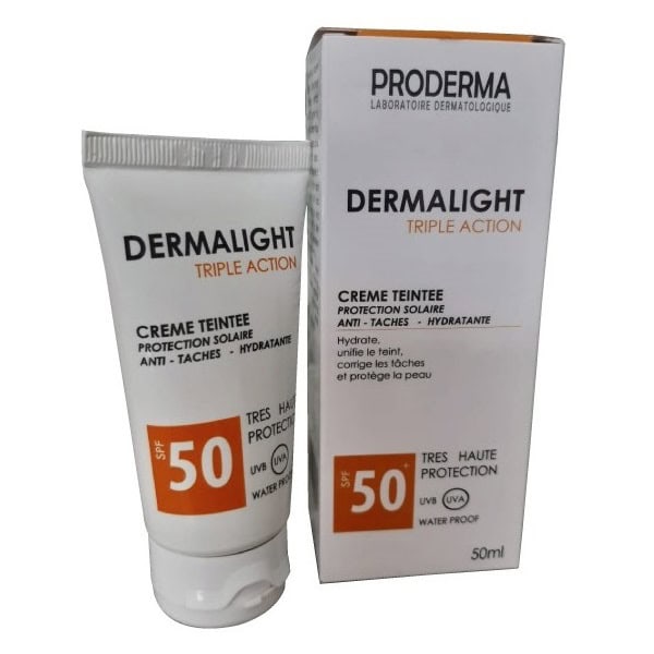 PRODERMA Dermalight triple action Crème teintée SPF 50* (DATE PROCHE 05/2026) 1 TRIPLE jpg