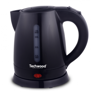 TWBL BouilloireTechwoodNoirL Socle ArretAutomatique ProtectionSurchauffe TB