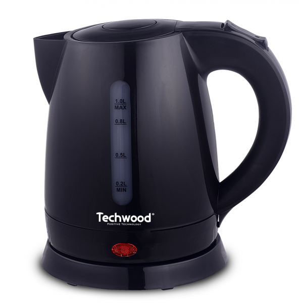 Bouilloire électrique TECHWOOD 1L1350-1600W Noir (TB-1056) 1 TWBL BouilloireTechwoodNoirL Socle ArretAutomatique ProtectionSurchauffe TB