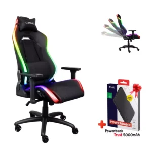 Trust Gaming GXT Ruya – Fauteuil de gaming RVB Noir