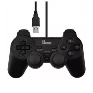 Manette de jeu USB Avec Analogue UCOM Noir