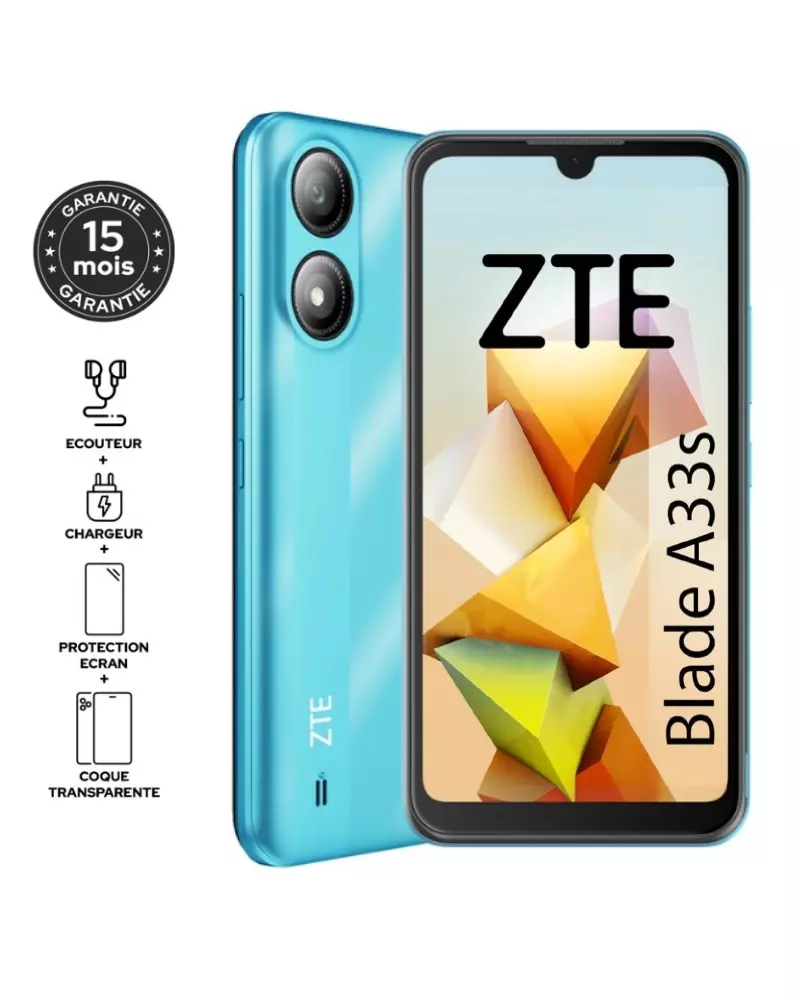 ZTE Blade A33s – Smartphone 4G 2+32Go Bleu 1 ZTE Blade As &#; Smartphone G +Go Bleu