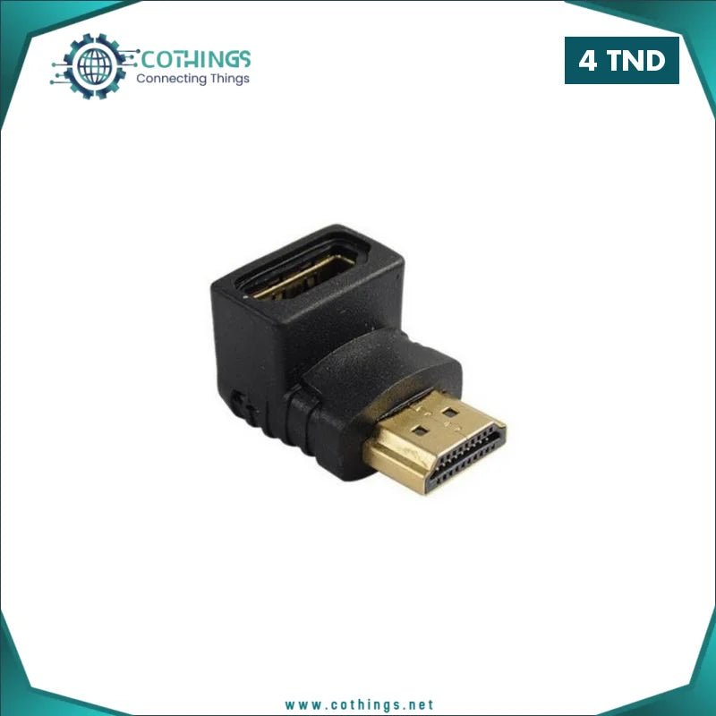 Adaptateur HDMI mâle vers HDMI femelle à 90° / HDMI mâle vers HDMI femelle 1 adaptateur hdmi male vers femelle a cothings