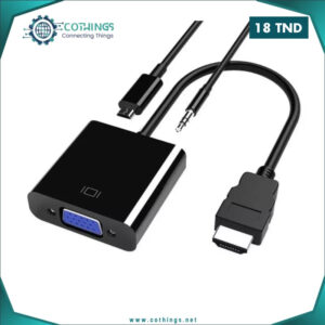 adaptateur hdmi male vers vga femelle sortie audio mm cable dalimentation